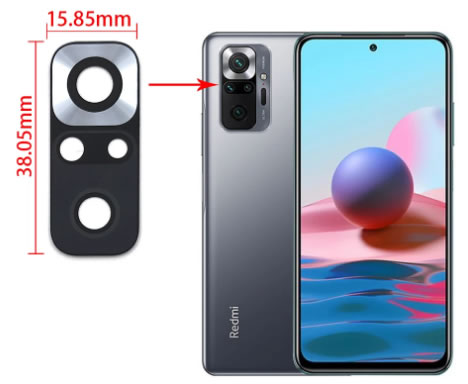 Lente da Câmera Xiaomi Redmi Note 10 Pró - ORIGINAL