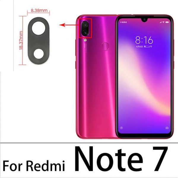 Lente da câmera - Xiaomi Redmi Note 7 / 7 Pro